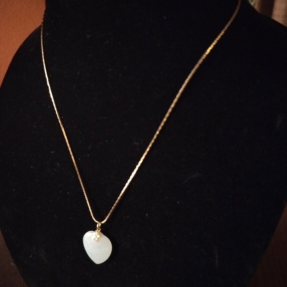 Crystal purple heart necklace
